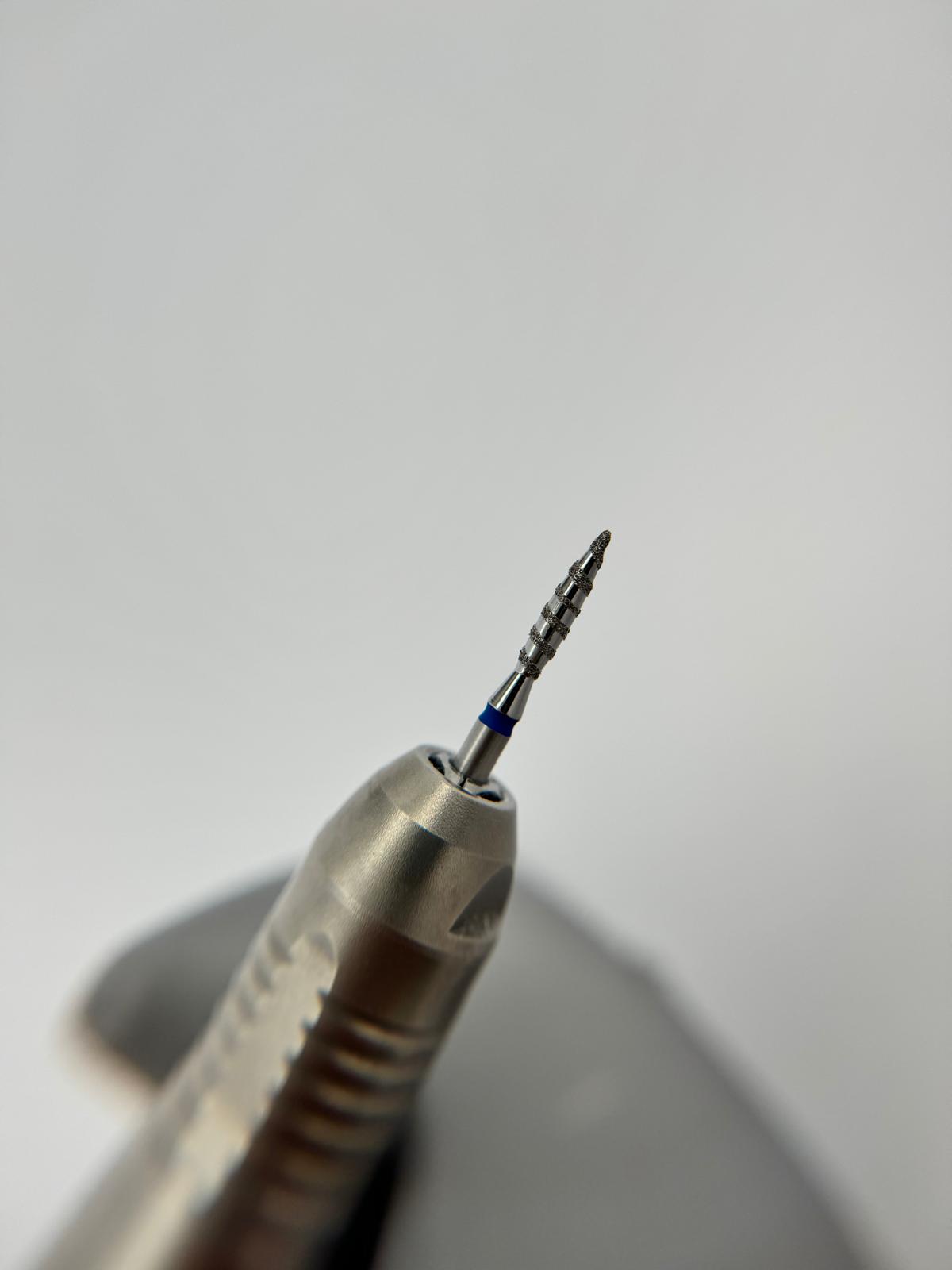 diamond flame-shaped nail drill bit tornado- blue 021