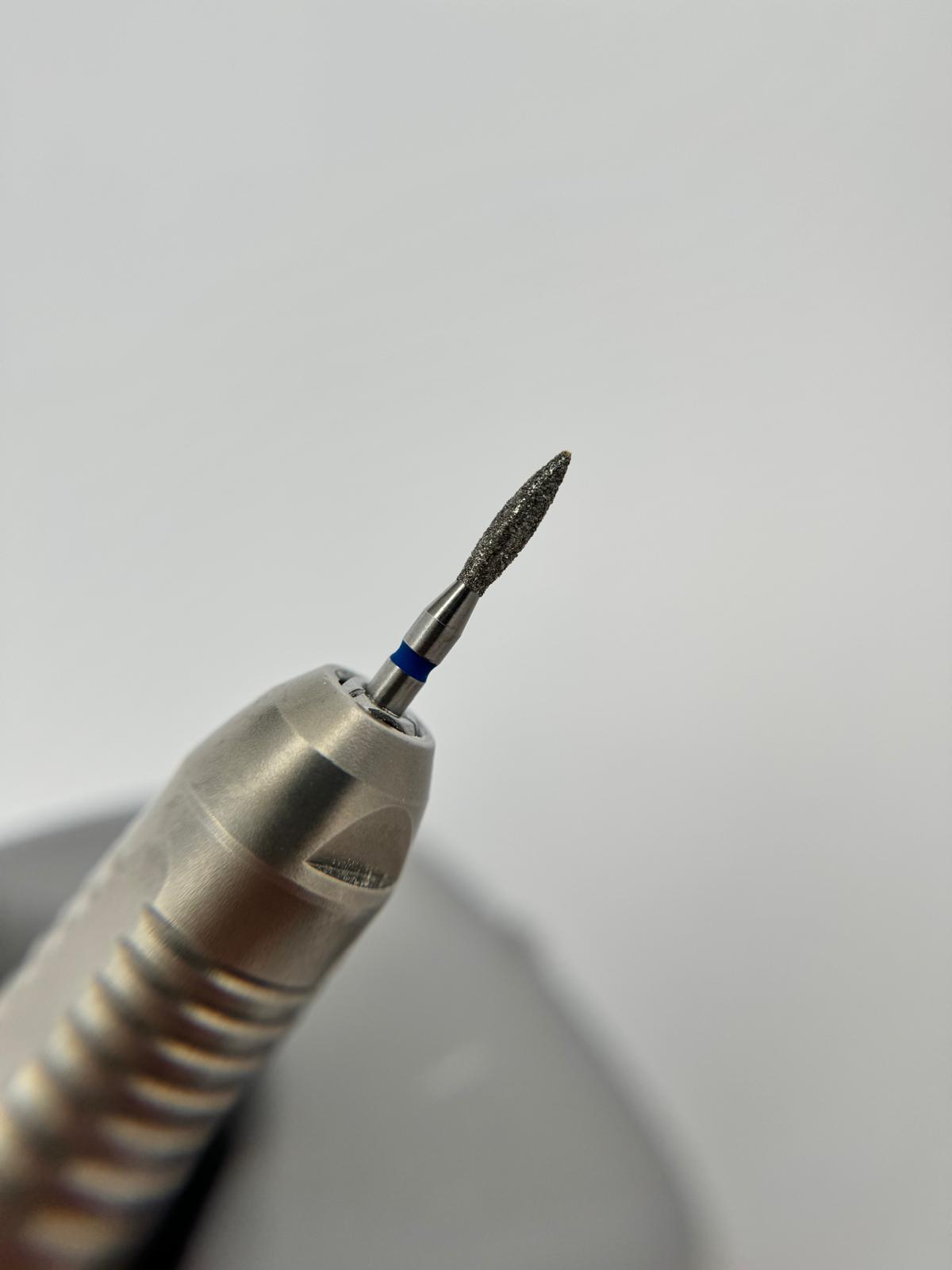 diamond flame-shaped nail drill bit -blue 021