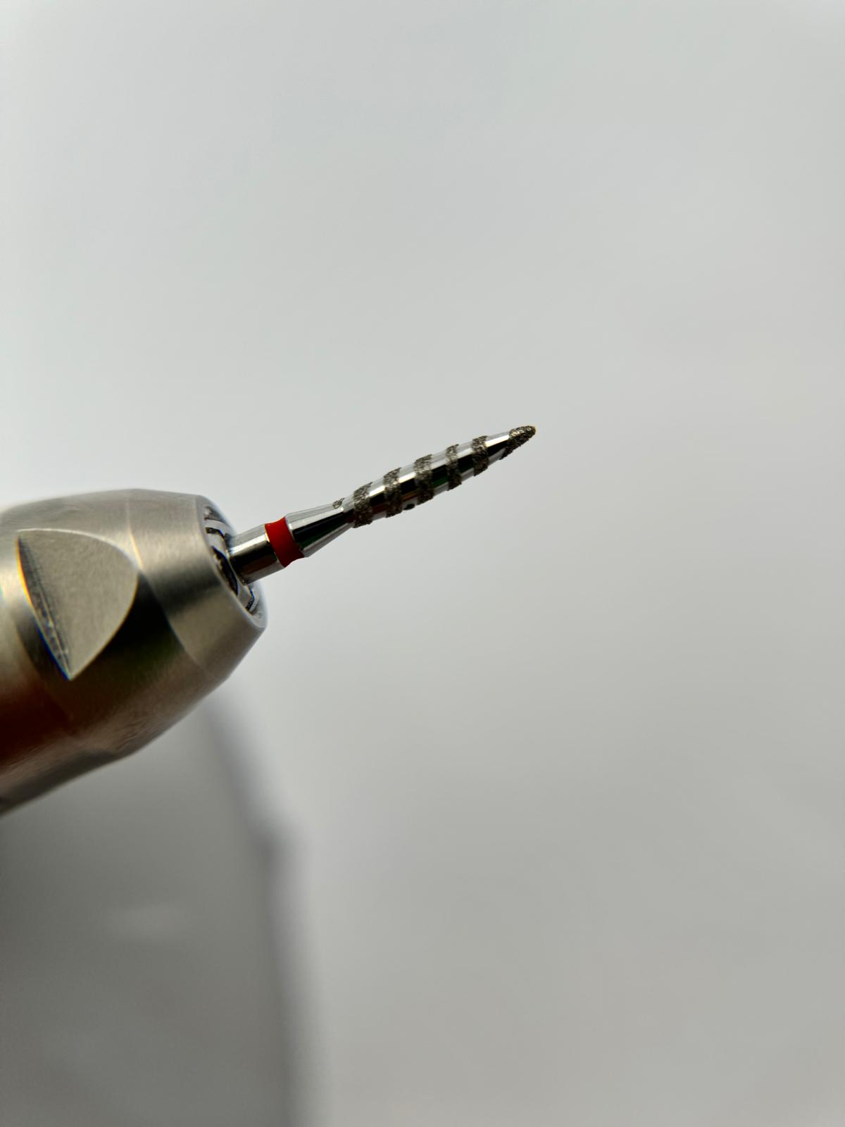 diamond flame-shaped nail drill bit tornado- red 021