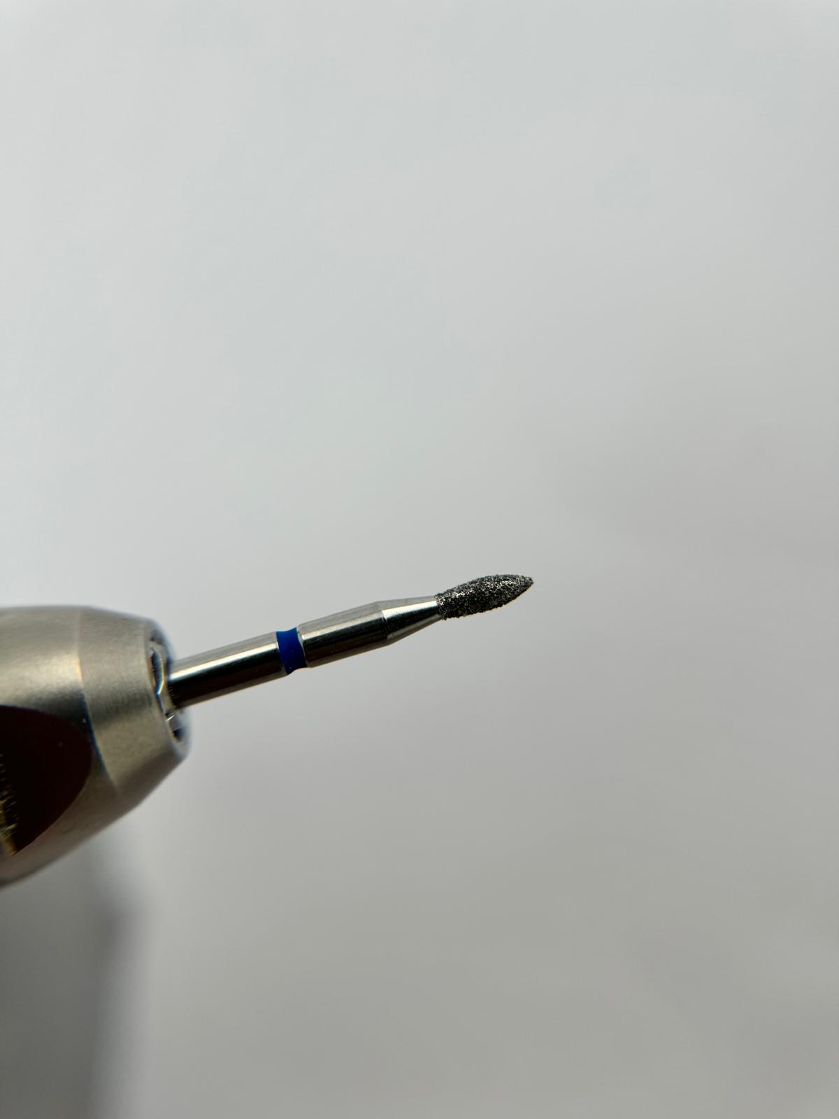 Diamond drop-shaped nail drill bit, size -blue 023
