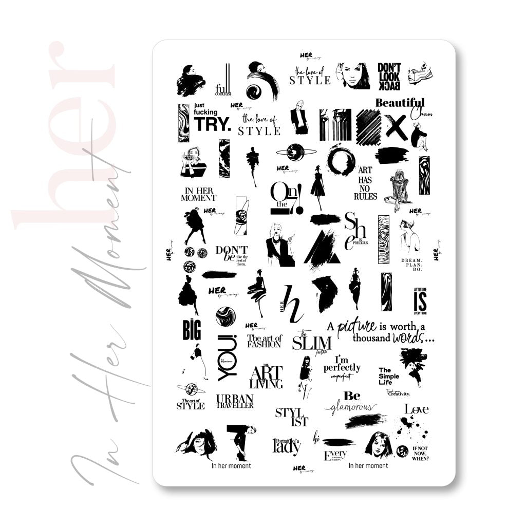 Stamping plate - IN HER MOMENT